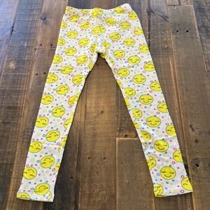 Dot Dot Smile size 7 girls happy face leggings new